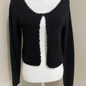 Vintage 1990's  Medium Black MODA INT'L Cropped Sweater